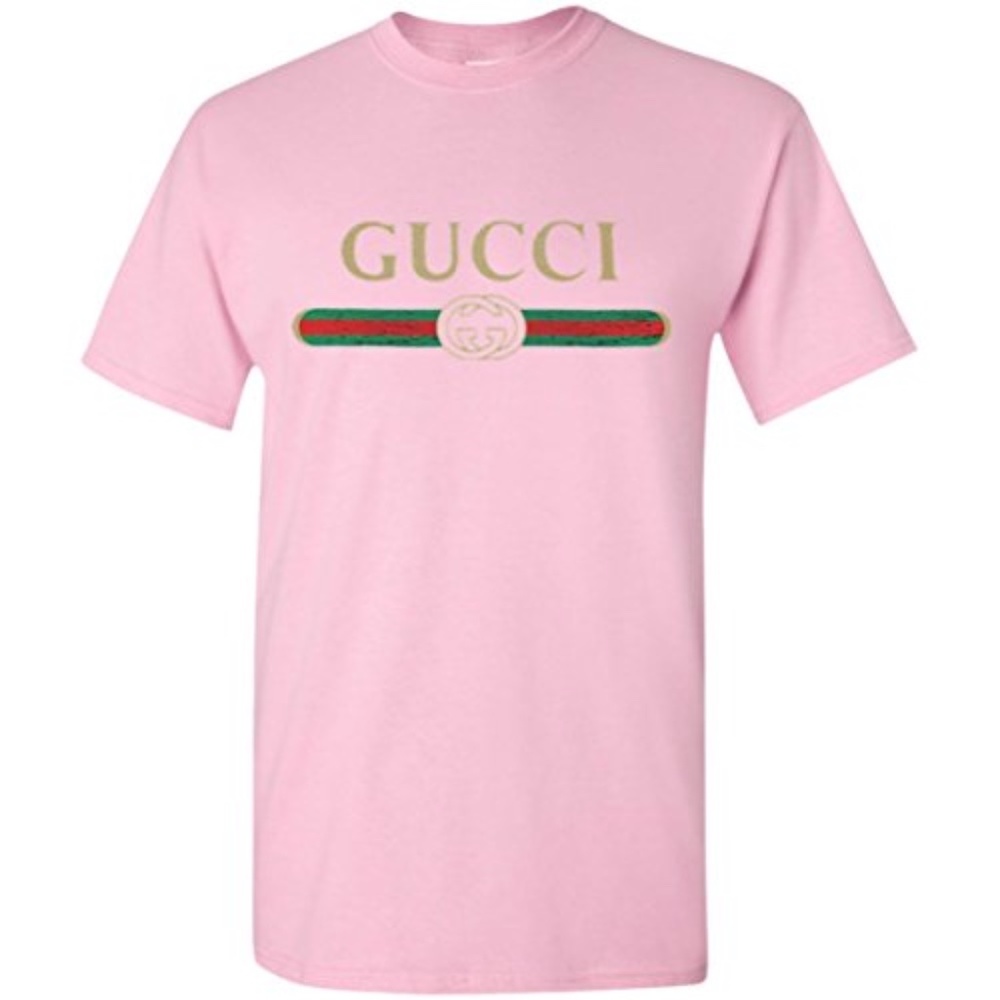 GUCCI light pink logo t shirt women’s
